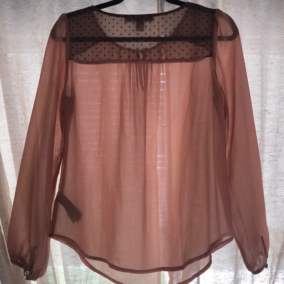 Sheer long sleeve top with button details - Picture 2 of 5